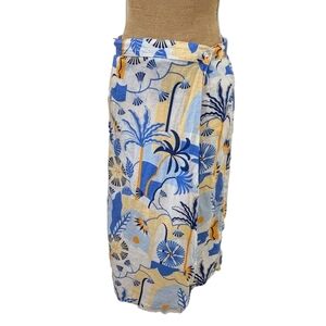 Tropical Blue and Yellow Sarong